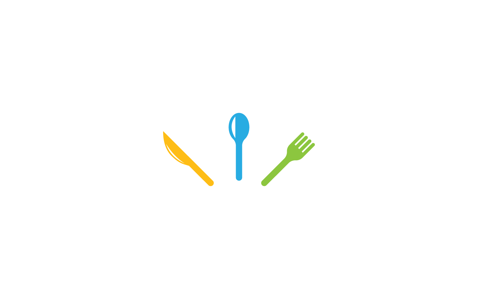 Logo-Vektorvorlage für Restaurants mit Gabel und Löffel