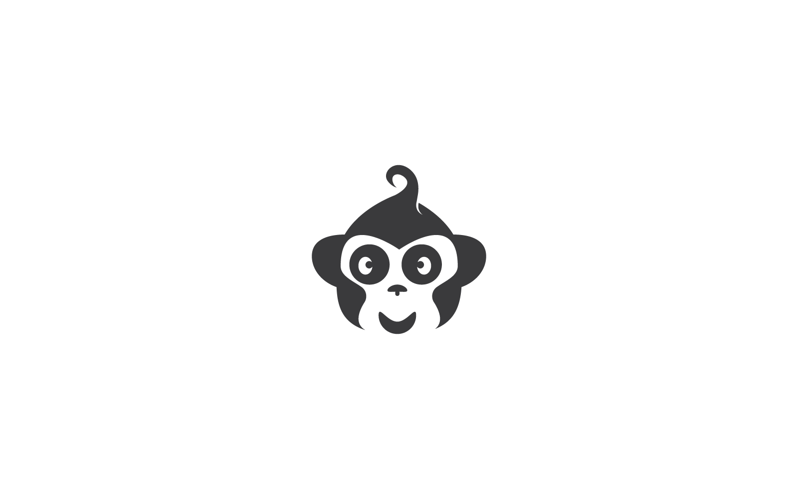 Monkey head logo icon template vector