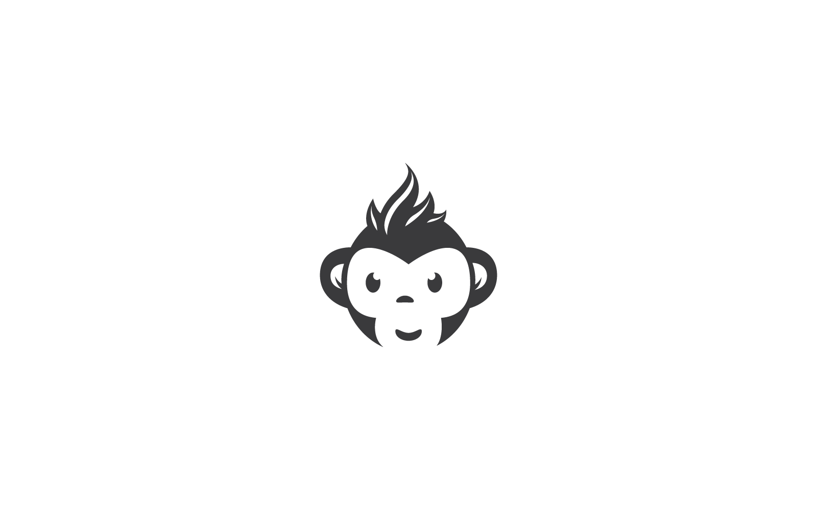 Monkey head logo ilustration vector template