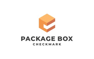Package Box Checkmark Logo