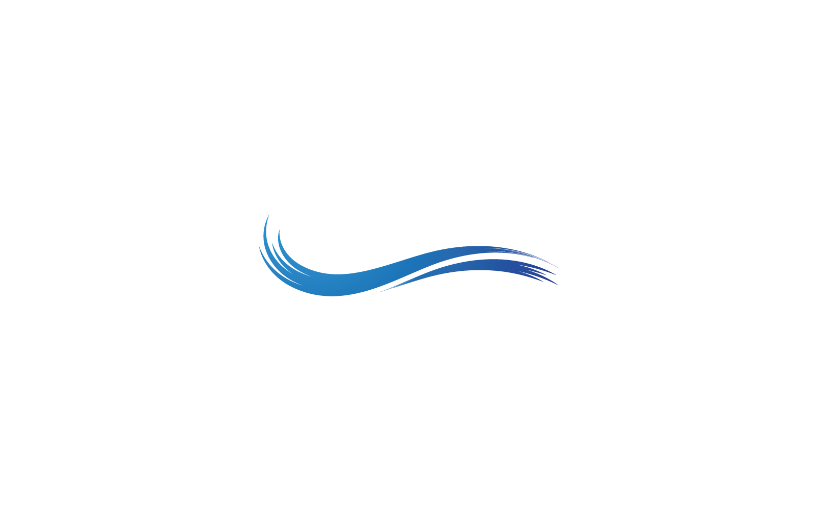 Plantilla de diseño plano de logotipo de onda de agua