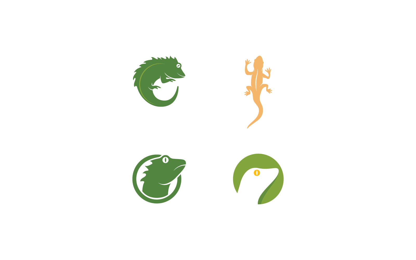Reptile logo illustration icon vector design