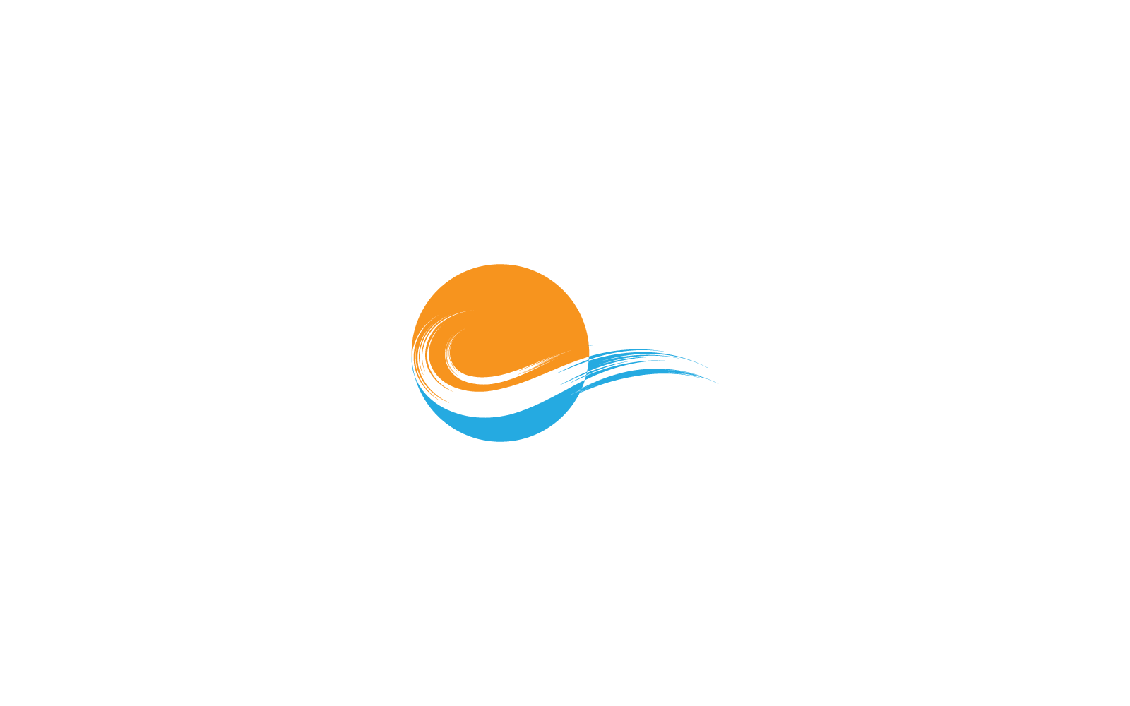 Water wave Logo icon vector flat design illustration