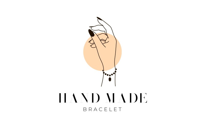 Beauty Hand Bracelet Jewelry Logo Logo Template