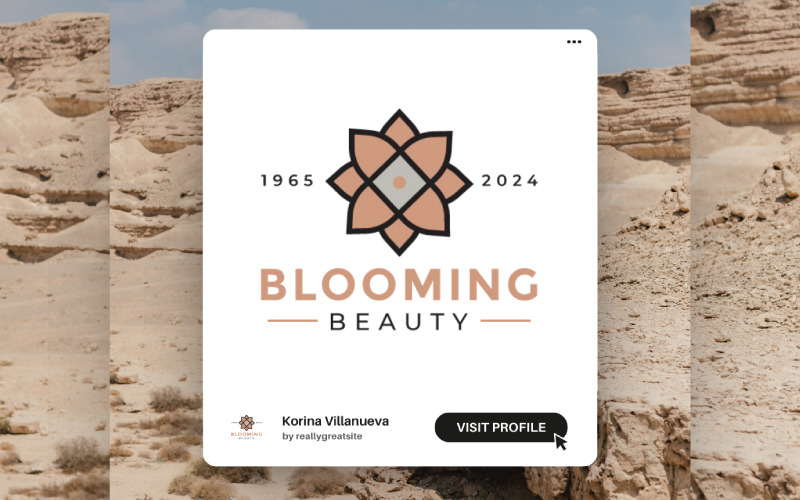 Blooming Beauty Logo Template: Elegant and Timeless Design for Your Brand