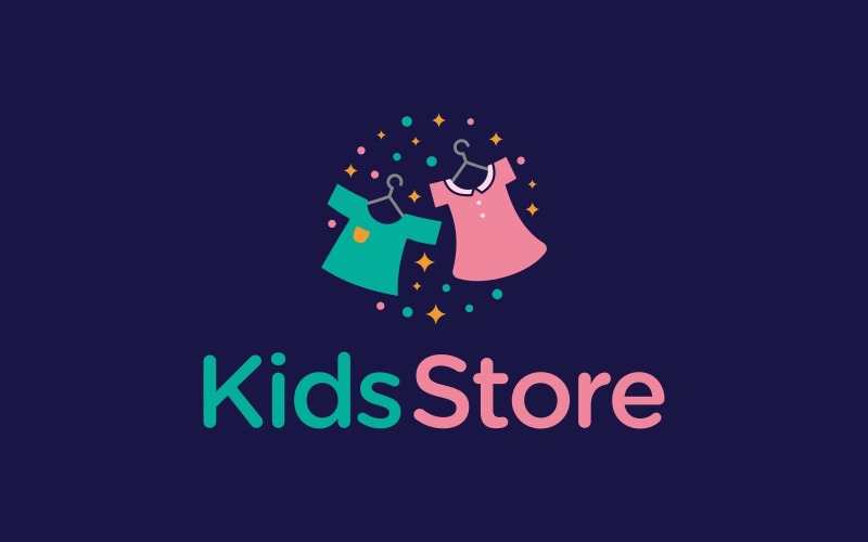 Children Clothing Kids Shop Logo Logo Template