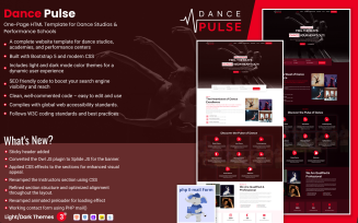 Dance Pulse – One Page Dance Studio Website Template