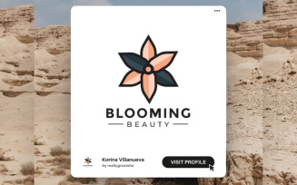 Make Your Brand Shine with the Blooming Beauty Logo Design