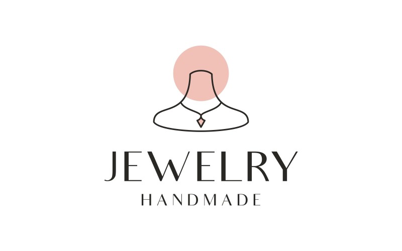 Necklace Jewelry Hand Drawn Logo Logo Template