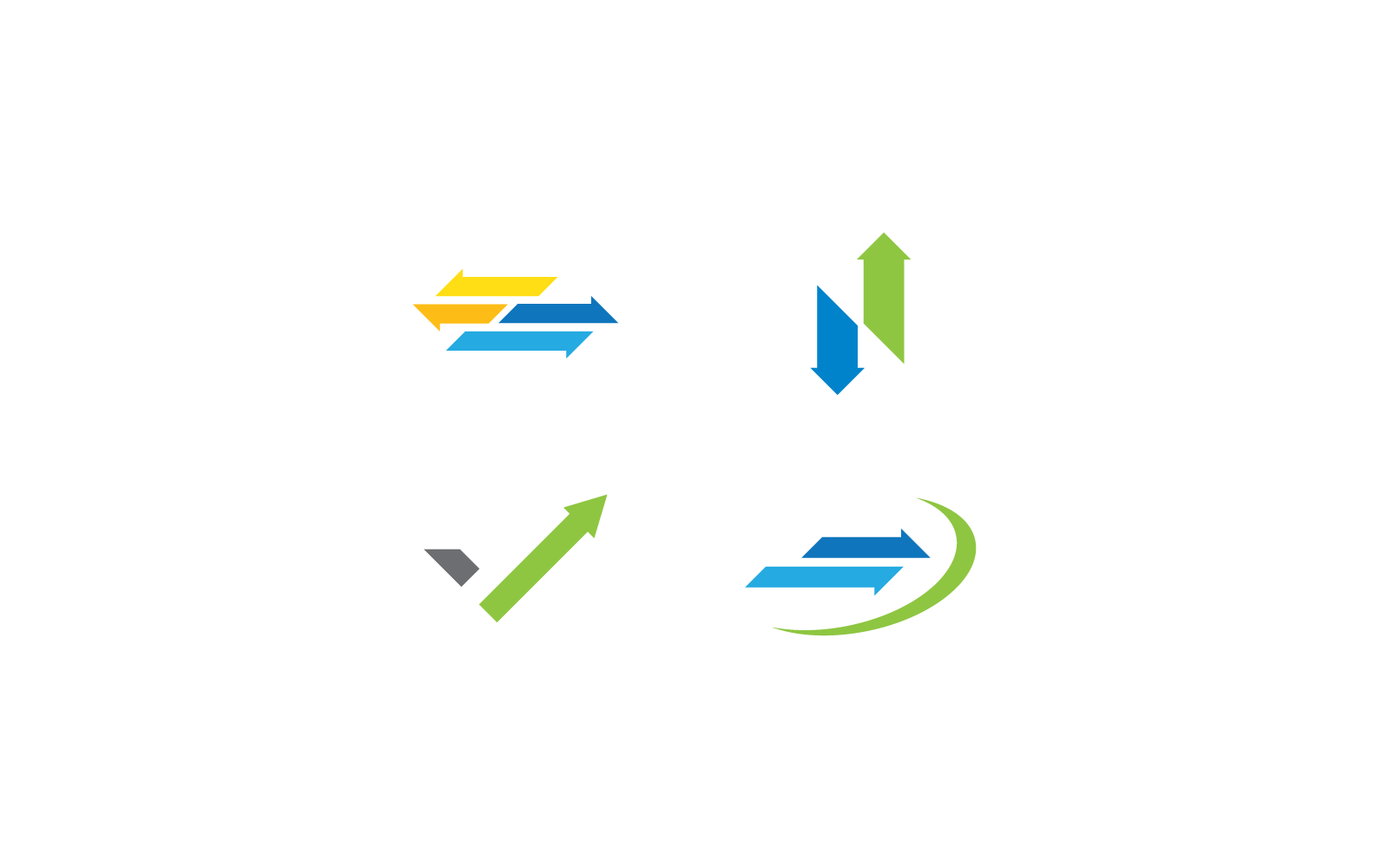Arrow logo illustration icon flat  design vector template