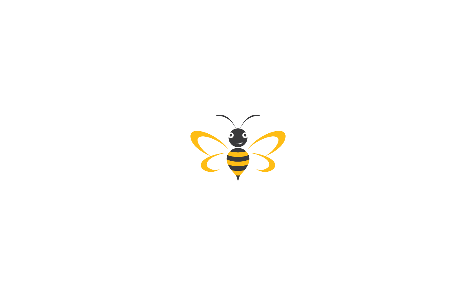 Bijenlogo illustratie vector plat ontwerp