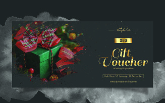 Customizable New Year Gift Voucher Template