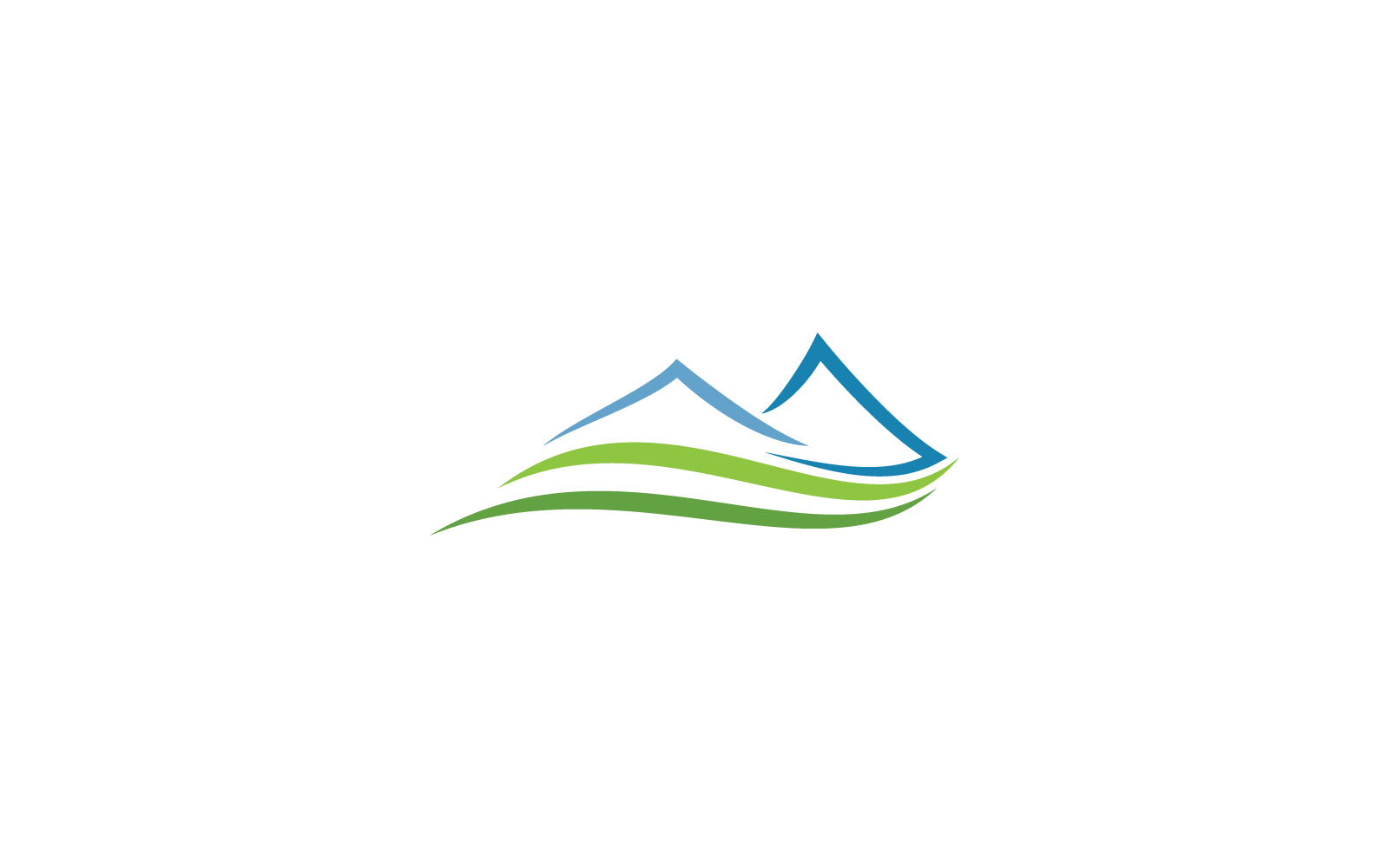 Logo della montagna Progettazione aziendale Vettore
