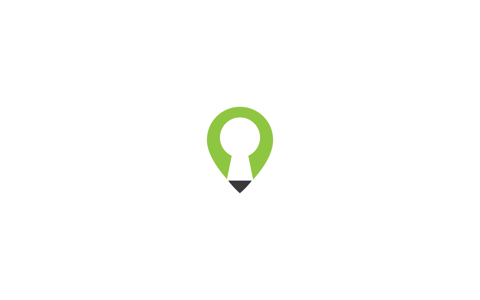Modèle vectoriel de logo d'icône de point de localisation