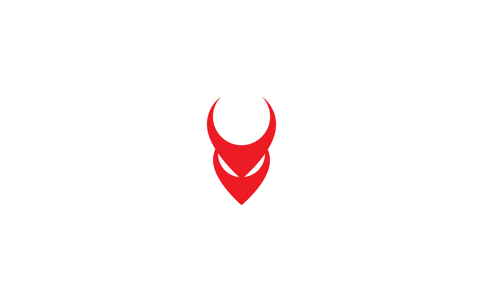 Modello vettoriale di illustrazione del logo dell&amp;#39;icona del personaggio del diavolo