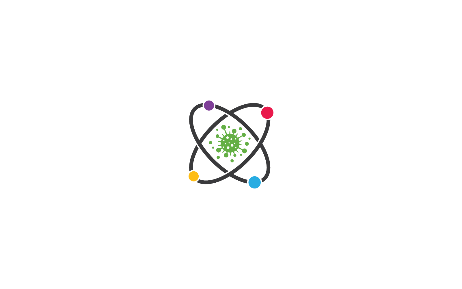 Molecule logo icon vector template flat design