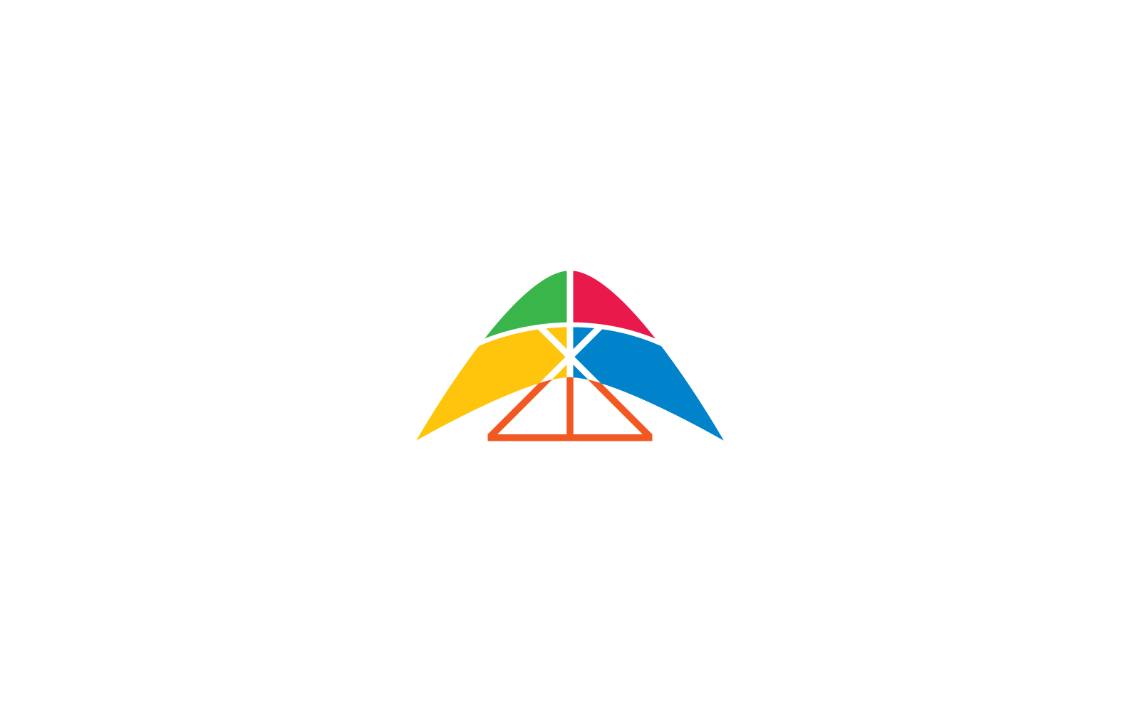 悬挂式滑翔徽标插画平面设计