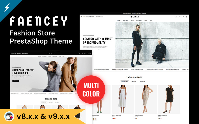 Faencey - Fashion and Clothing Store Prestashop Theme PrestaShop Theme