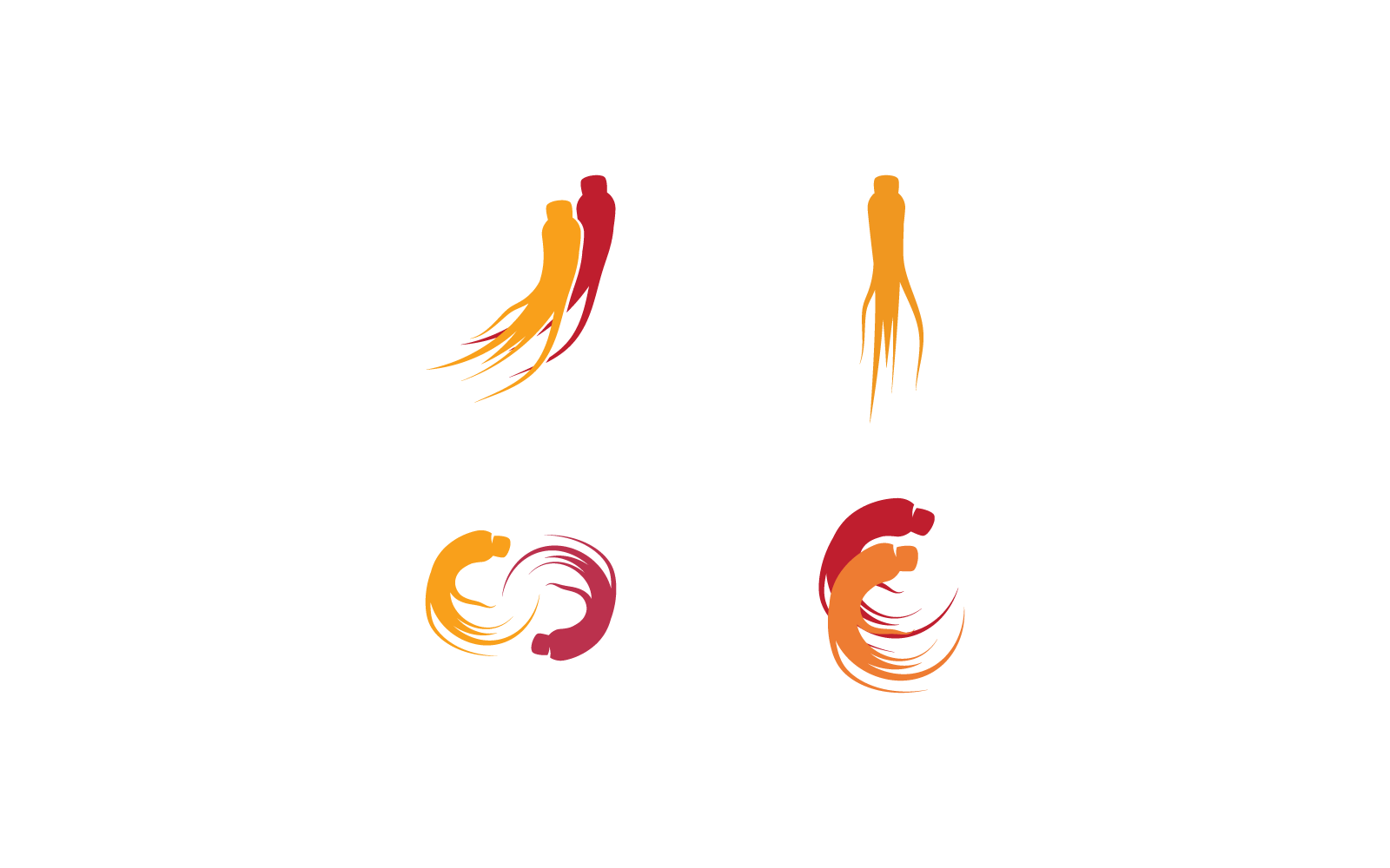Ginseng flat design illustration vector template