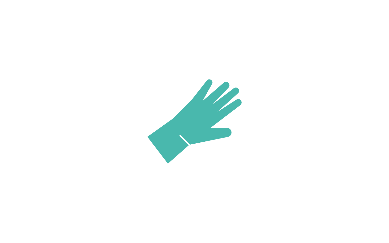 Medizinische Sicherheitshandschuhe Symbol Vektor-Design