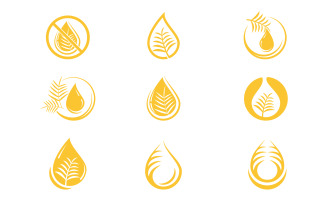 Oil palm tree industry business icon logo template illustration