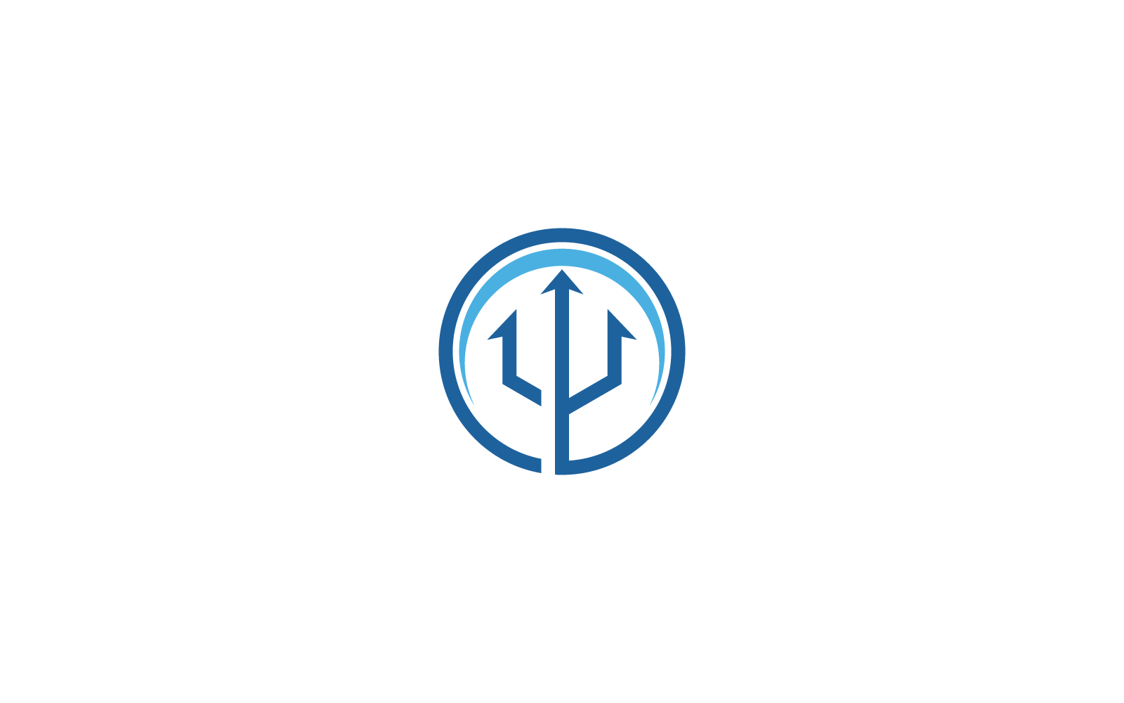 Trident icon logo vector template