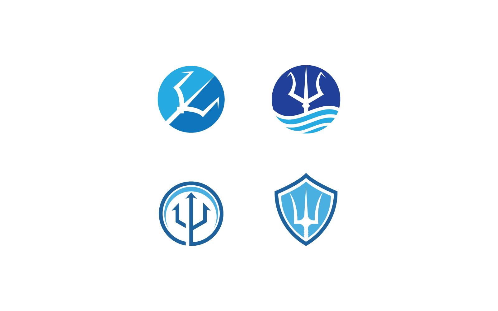 Trident icon Template vector logo design