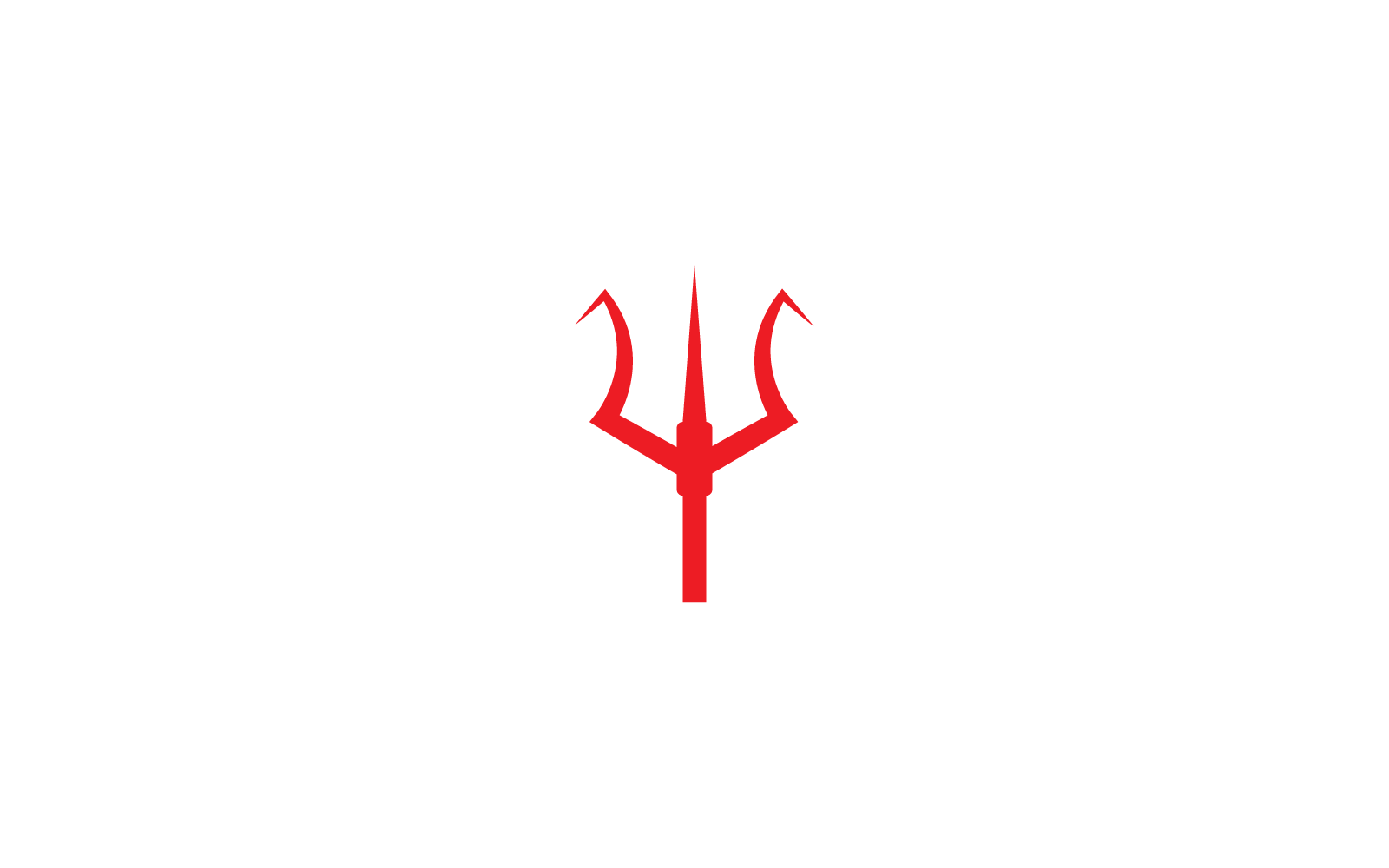 Trident Logo icon flat design template