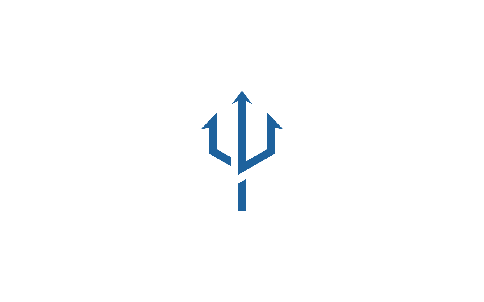 Trident Logo icon flat design