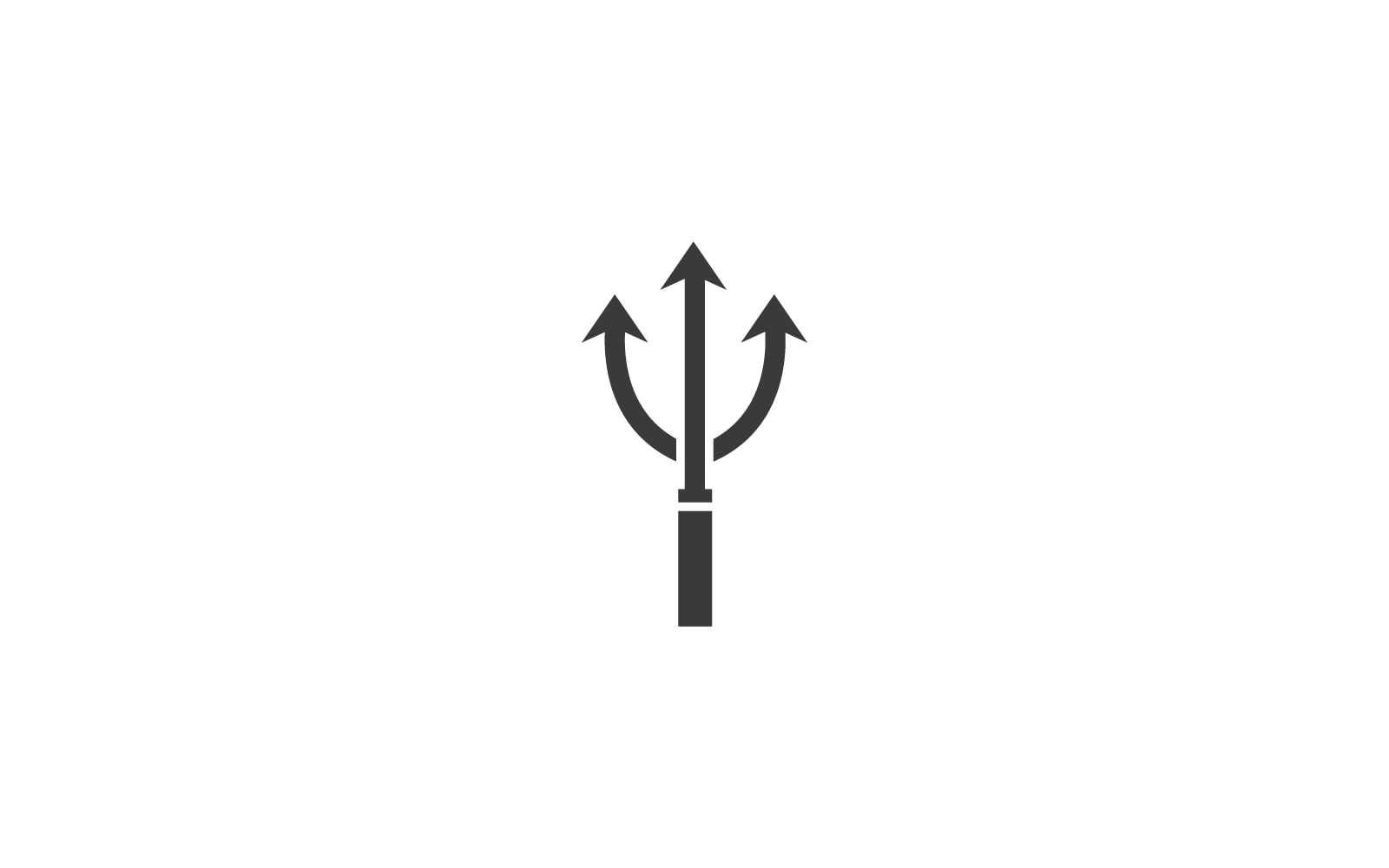 Trident Logo icon  illustration Template vector design