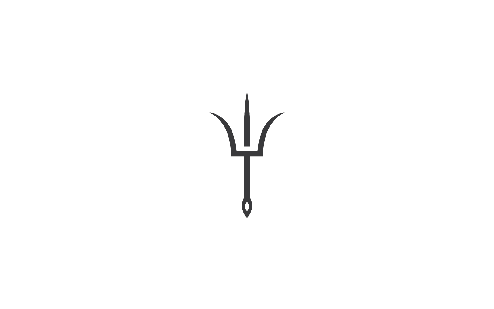 Trident Logo illustration vector icon design
