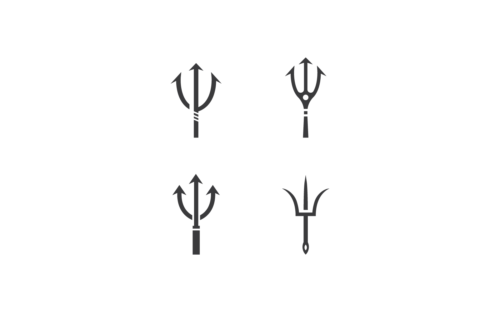 Trident Logo vector illustratie ontwerp icoon