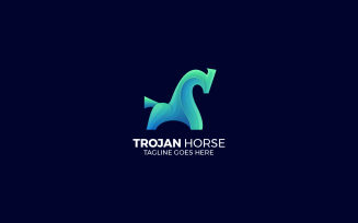 Trojan Horse Gradient Colorful Logo