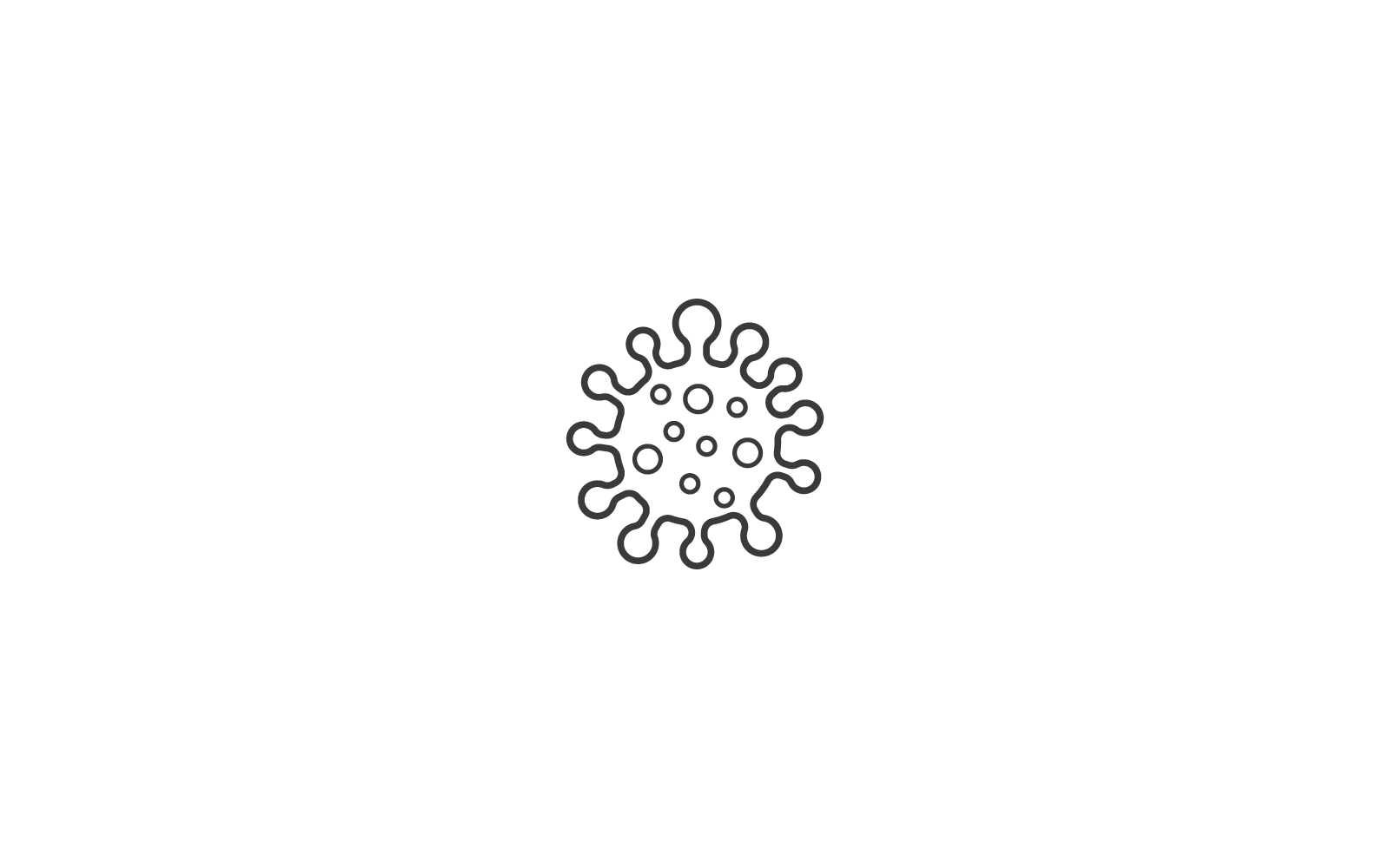 Bacterial virus vector template flat design icon