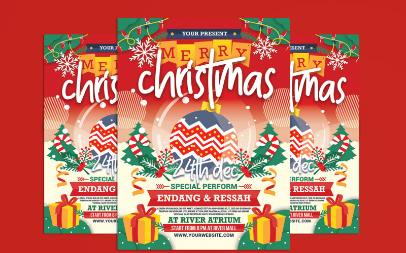 Christmas Poster Flyer Template Corporate Identity