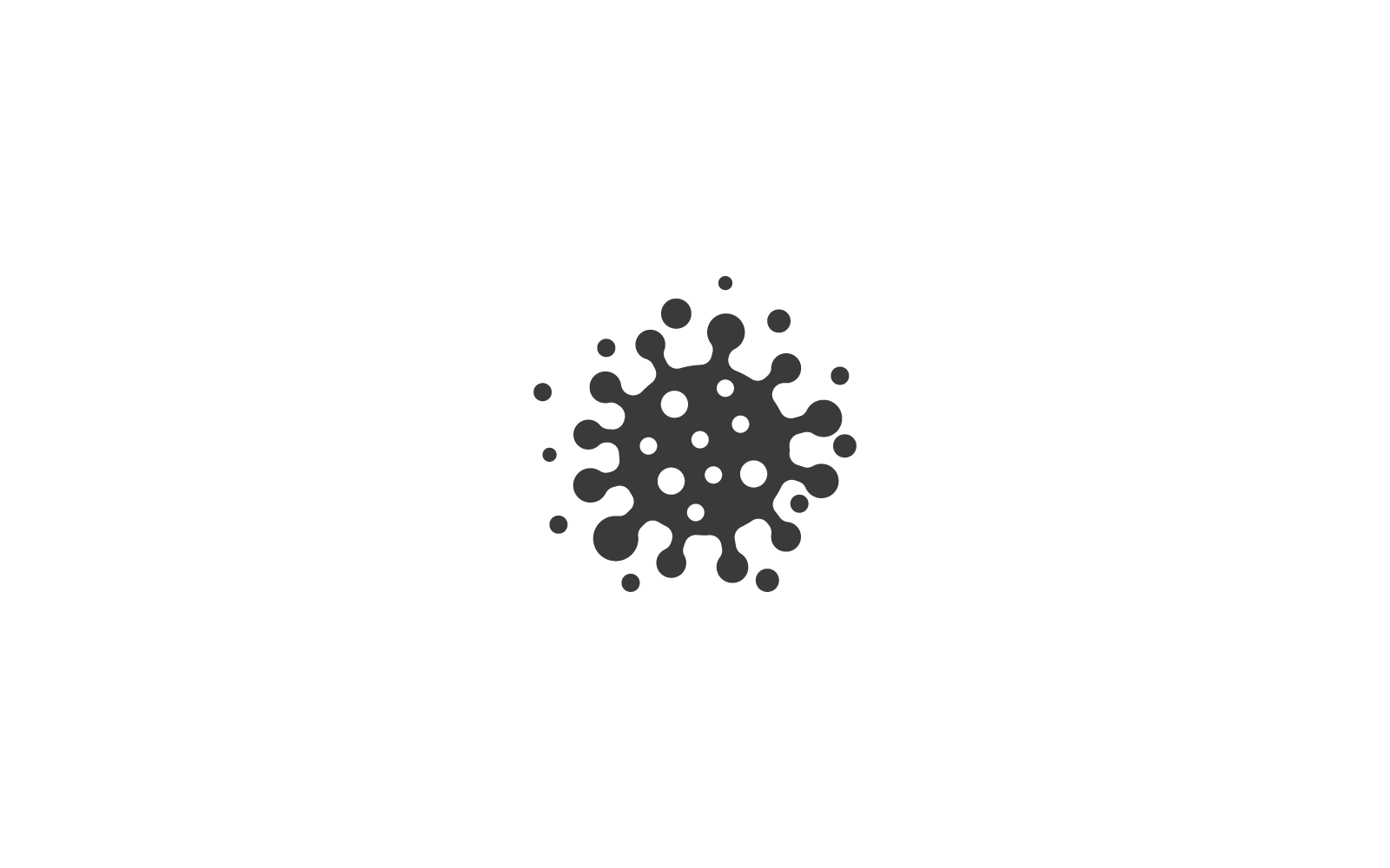 Modello di virus batterico vettoriale design piatto