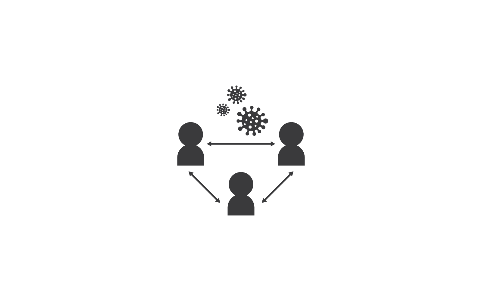 Social distancing flat design icon vector illustration