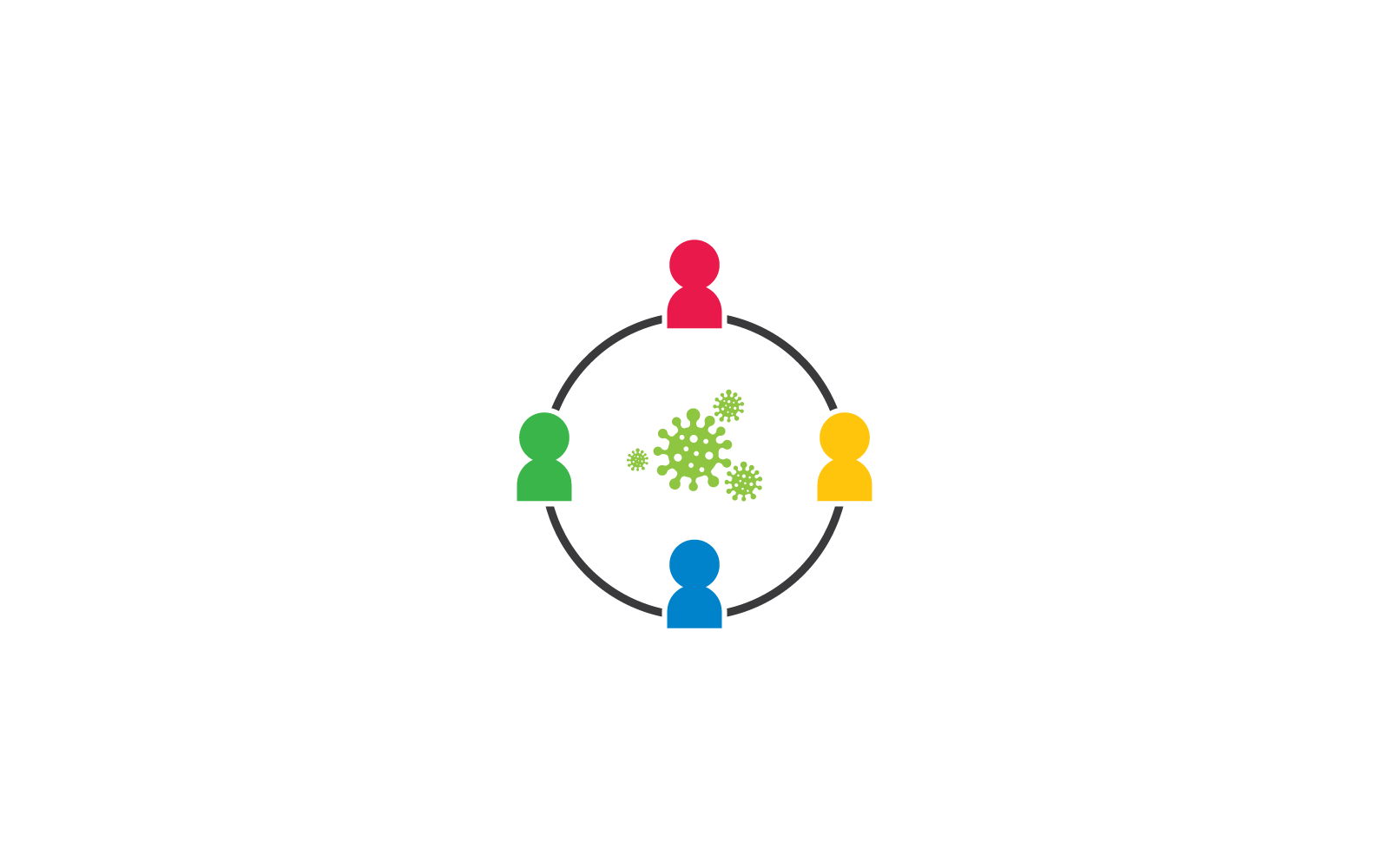 Social distancing icon vector design illustration