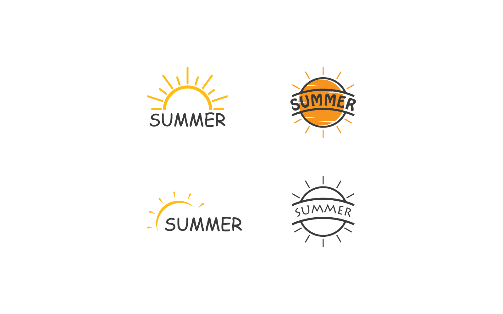 sun icon illustration vector template