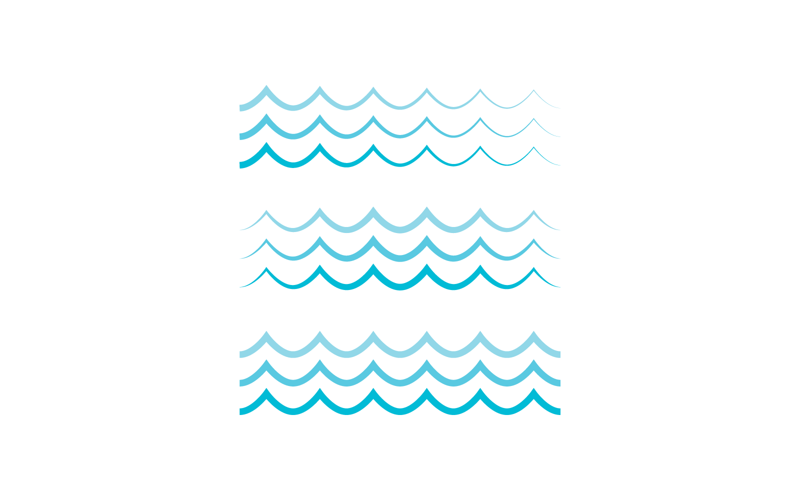 Water wave Logo vector icon illustration