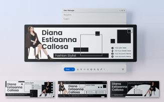 Geometric Email Signature Template 459