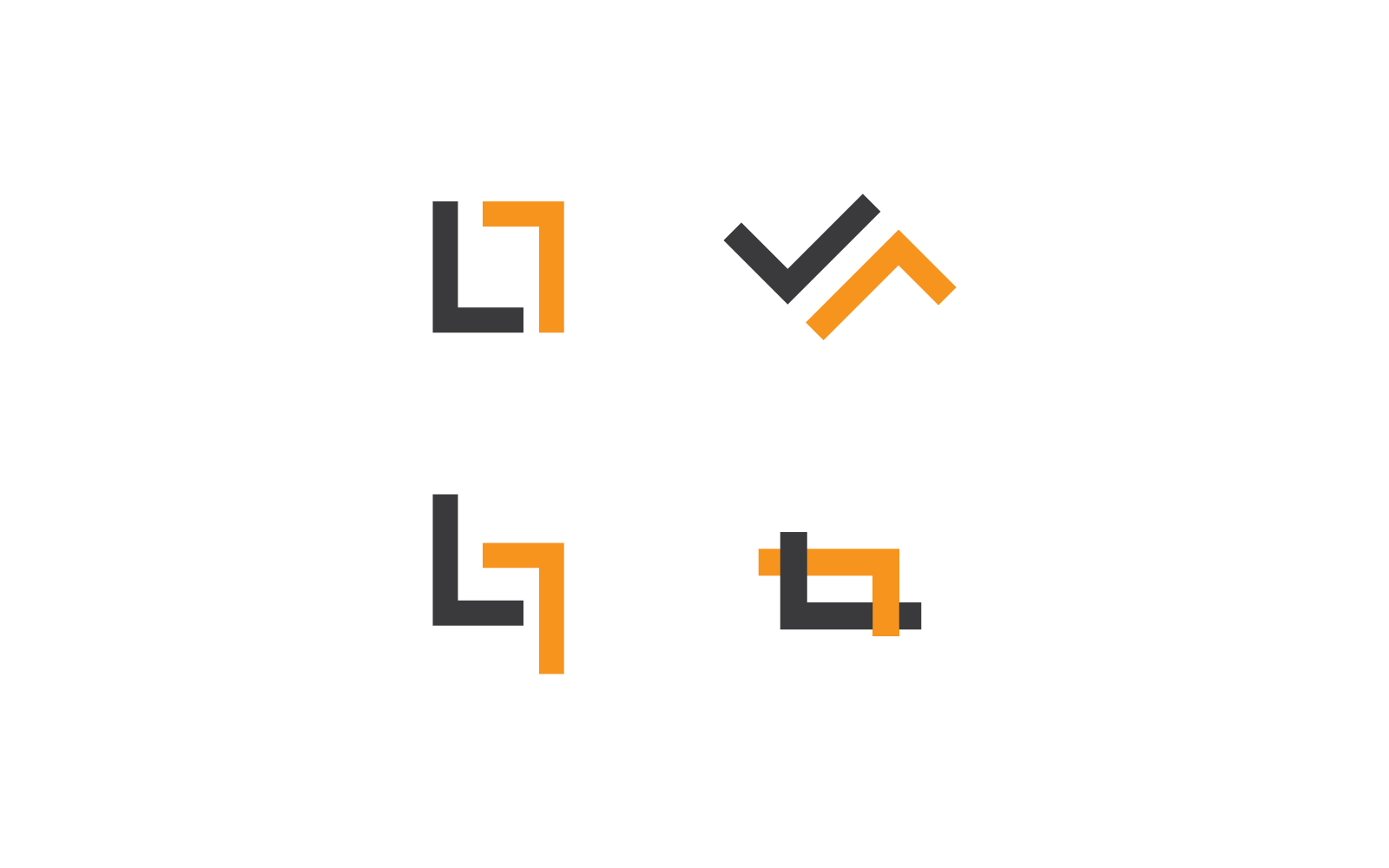 Kwadratowa ilustracja logo firmy wektor projekt