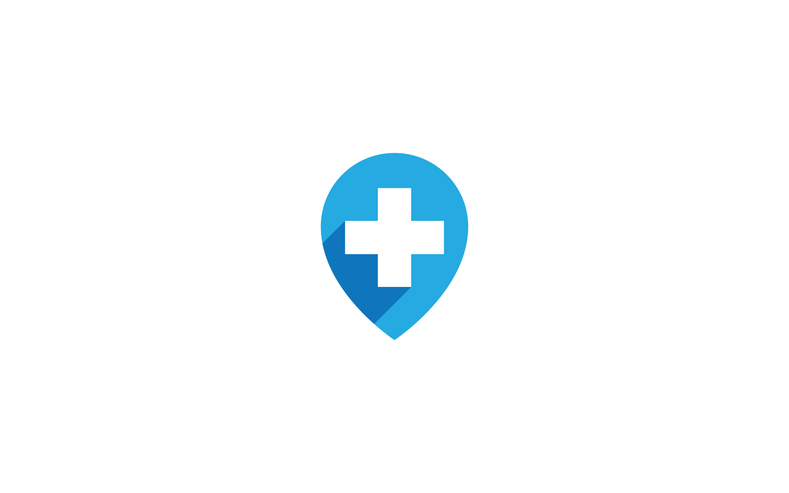 Logo Cross Medical wektor płaski projekt