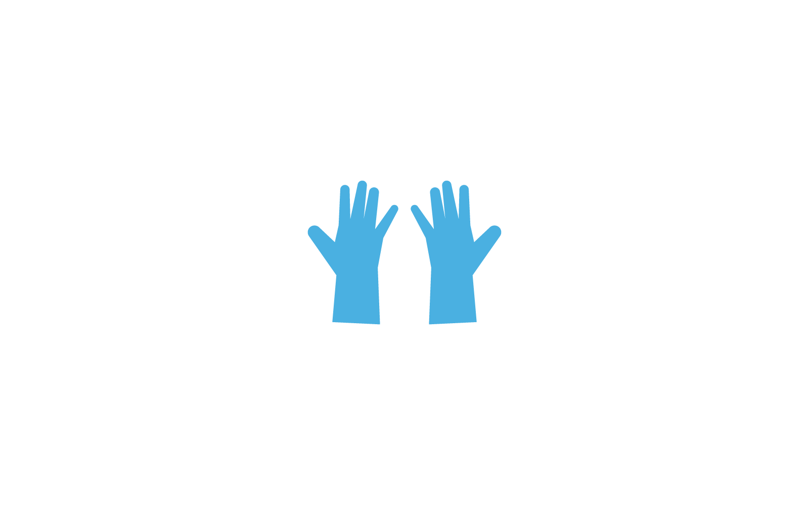 Medical safety gloves design icon template vector