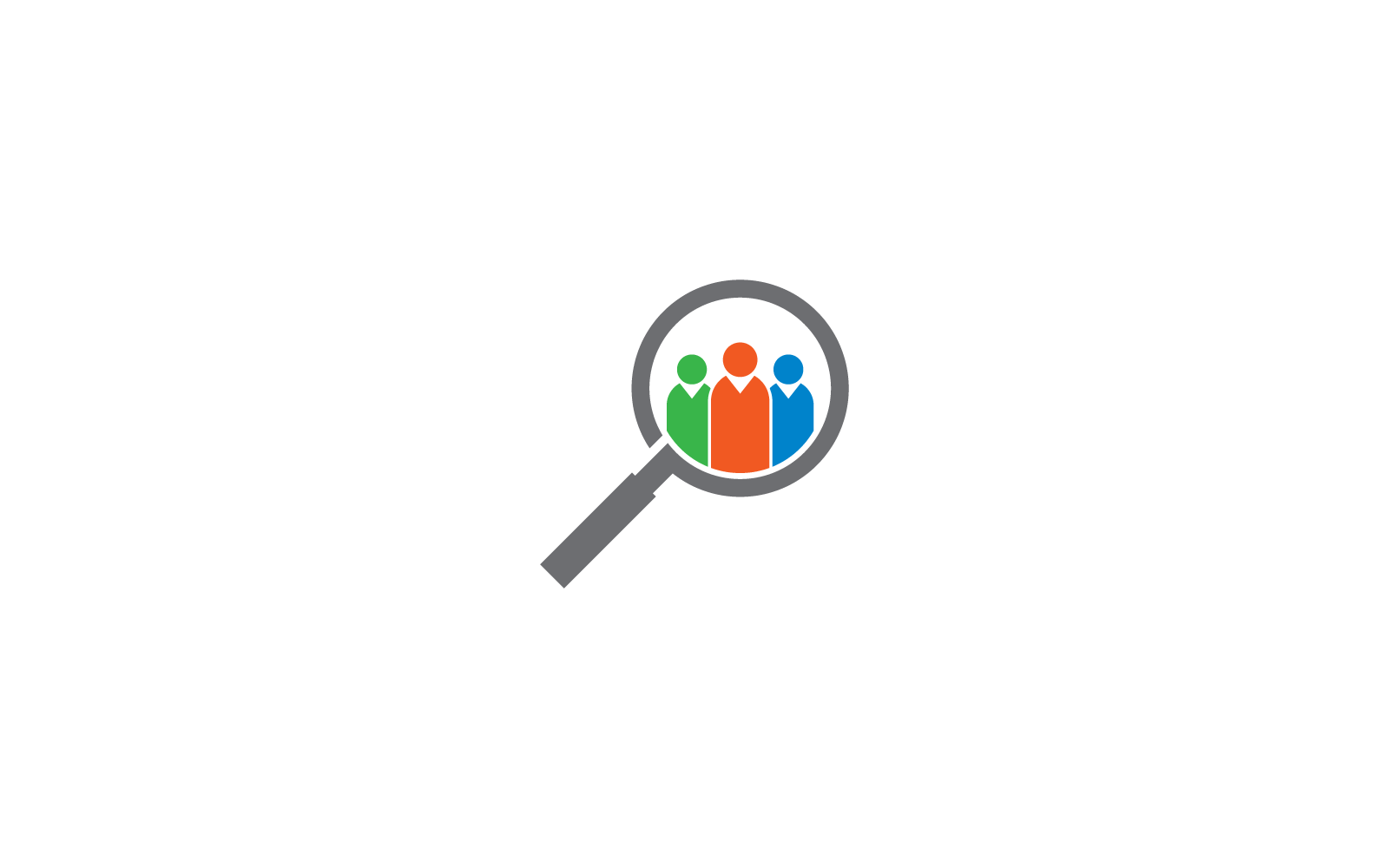 Modello di icona di illustrazione del logo del cercatore di lavoro