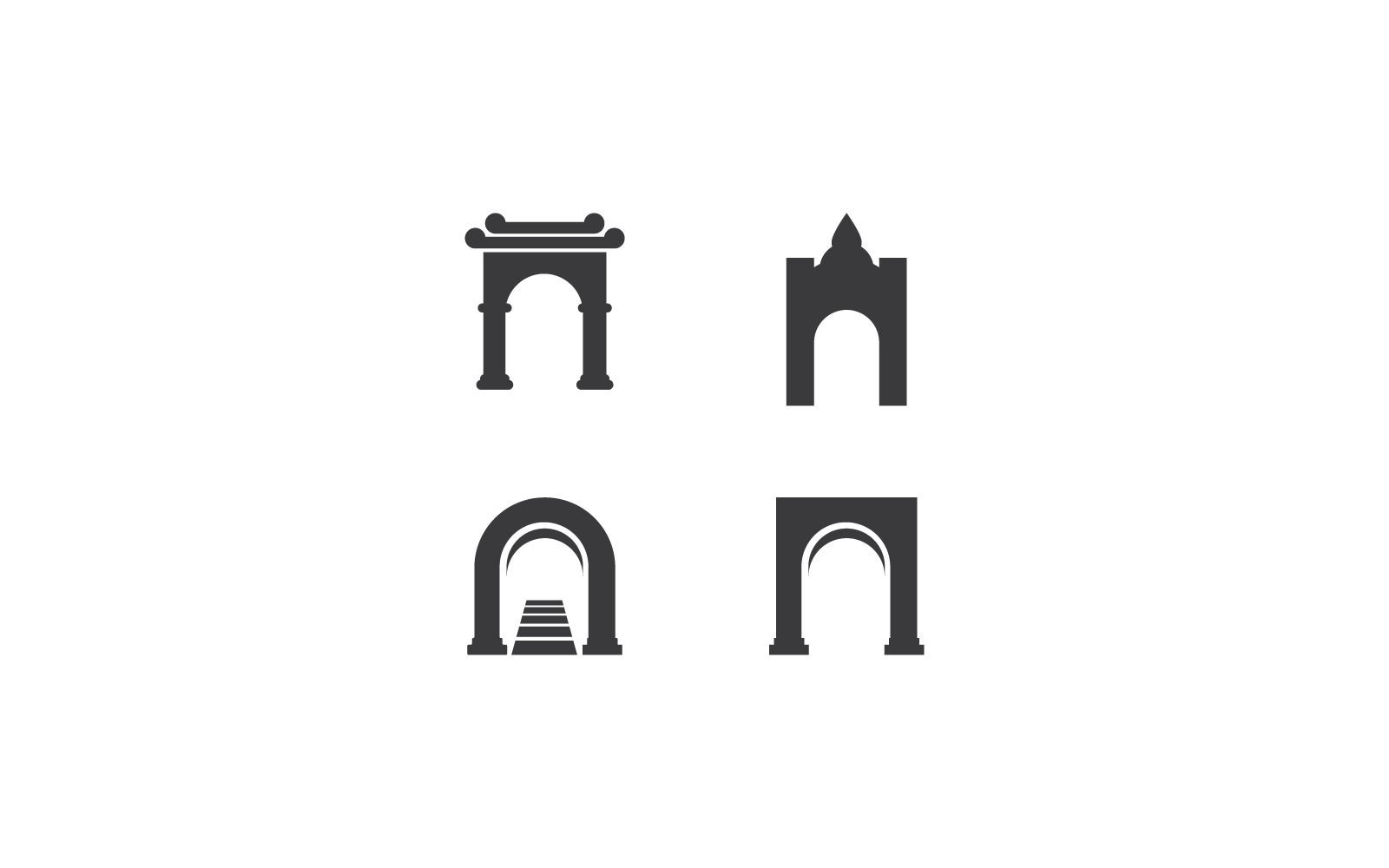 Poortpictogram sjabloon vector plat ontwerp