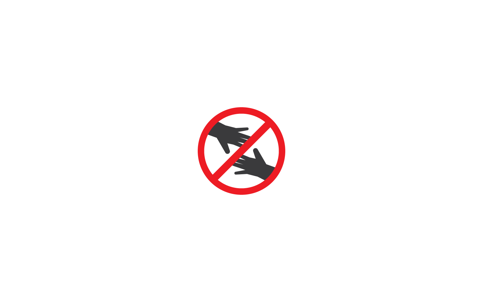 Sosyal mesafe logosu düz tasarım