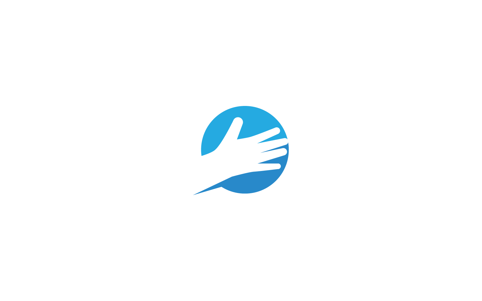 Tıbbi güvenlik eldivenleri logo vektör düz tasarımı