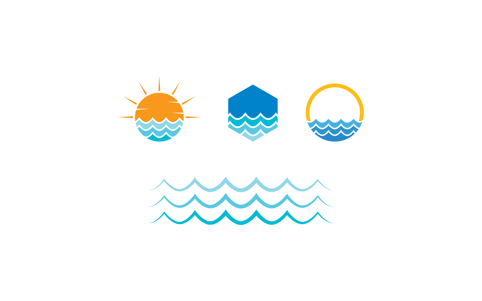 Watergolf ontwerp vector icoon sjabloon