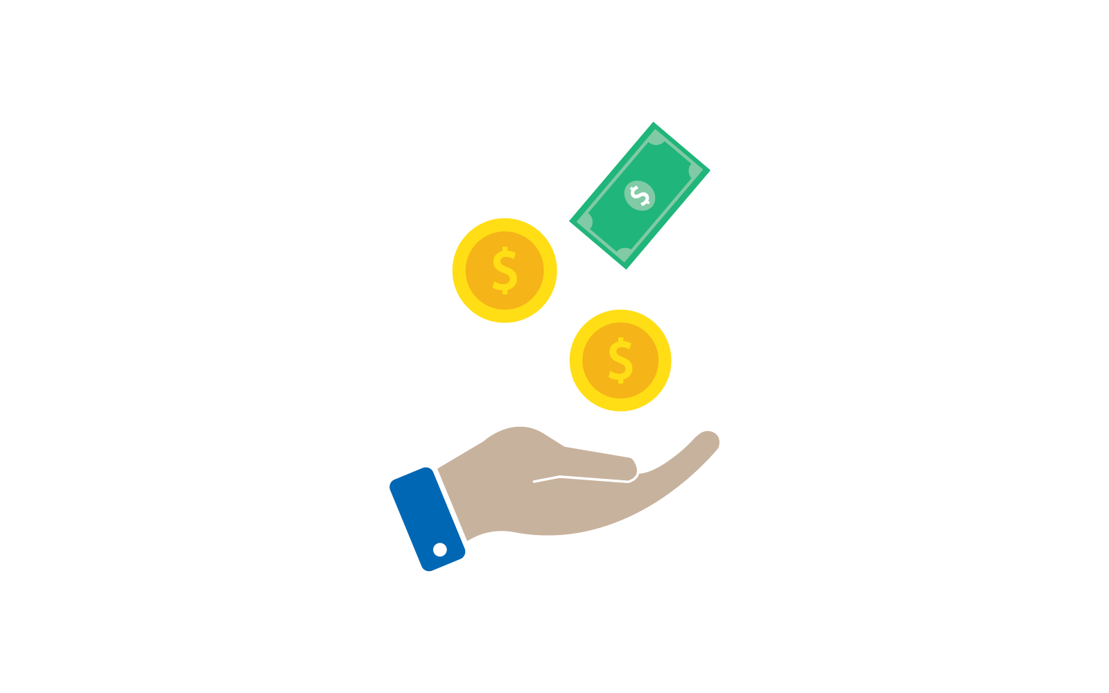 Para tasarım illüstrasyon simgesi şablonu
